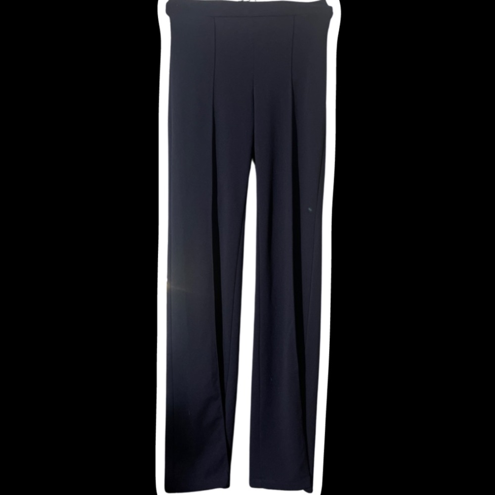 NEW FASHION NOVA NAVY BLUE STRETCHY AND FLARED HIGH WAISTED WORK PANTS IN MEDIUM